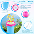 Miniatyrbillede 6 af 7: Slushy Maker Kop, DIY Klem Isterning Kop 500 ml, 2 i 1 Sugerør og Ske, Magisk Fryse Kop Iskop til Fremstilling af Frosne Frugt Smoothies og Milkshakes