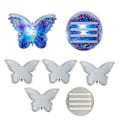 Miniatyrbillede 2 af 5: Silikoneform Harpiks Bakke Opbevaringsstativ Form Sommerfuglformet Epox