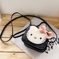 Miniatyrbild 9 av 10: Söt Katt Barn Mini Axelväska Liten Väska Tecknad Myntbörs Rosa One size Pink One size