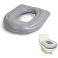 Miniatyrbillede 1 af 2: Oppusteligt toiletsæde, oppustelig toiletforhøjer med sugekop passer til standard aflangt toiletsæde, badeværelse
