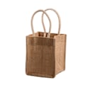 Miniatyrbillede 2 af 5: Jute Tote Shopping Bag Gaveposer Genanvendelig Indkøbspose Wit