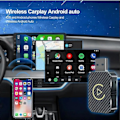 Pikkukuva 6 / 6: 2-in-1 Langaton CarPlay-sovitin Android Auto Langaton Sovitin Älykäs Mini-laatikko USB-dongle Plug and Play WiFi Nopea Yhteys Hopea silver