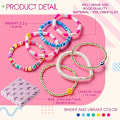 Miniatyrbilde 2 av 4: 7 stk. Armbåndssett Fargerike Preppy Happy Smile Evil Eye Perlebelagte Stretch Clay Stackable Boho Disc Y2K