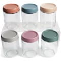 Miniatyrbilde 1 av 5: Oppgraderte Mason Glasskrukker, 6-pakning, 473 ml, med stablebare lufttette lokk, for havregrøt over natten, salater, snacks, pudding, yoghurt, kaffe og nøtter