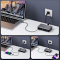 Miniatyrbilde 6 av 7: 200W USB C-lader, hurtiglader med GaN III-teknologi, 8 porter PD QC PPS multippel kontakt, 65W laptop-laderadapter kompatibel