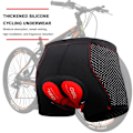 Miniatyrbillede 3 af 5: Polstrede cykelshorts Cykelundertøj 5d Åndbare bukser Shorts Mtb Kvinder Mænd Rød Sort