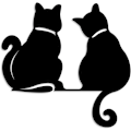 Miniatyrbild 1 av 7: Metallväggkonstdekor, minimalistisk katt leker med fjäril rolig metallväggkonst, moderna abstrakta linjeritningar husdjursskulpturer för vardagsrum. Two cat