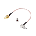 Pikkukuva 1 / 5: SMA Naaras - CRC9/TS9 Kaksoisliitin RF Koaksiaalinen Adapteri RG316 C