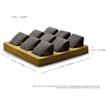 Miniatyrbillede 3 af 7: Øreringeholder i træ Øreringeorganiseringsstativ Øreringeopbevaringsholder Dark Grey