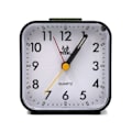Miniatyrbild 1 av 2: Tyst analog alarmklocka Svart