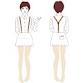 Miniatyrbilde 4 av 5: Unisex Y-form Sterke 3 Klyper Bukseseler Elastiske Stropper Brun S