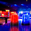 Miniatyrbillede 5 af 5: 1 sæt rød blå 360 graders rotation dekoration diskotek bar fest dans LED stroboskoplys