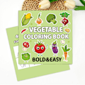 Miniatyrbillede 1 af 7: En malebog for voksne og teenagere, med super søde billeder og simple og afslappende mønstre, velegnet til en afslappende bog om grøntsager vegetable
