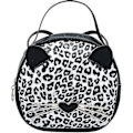 Miniatyrbillede 1 af 5: Mini Leopard Skuldertaske Crossbody Taske Pung Sød Kat Taske Rund Møntplade (Sort Leopard Print) Sort Black