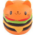 Miniatyrbillede 3 af 5: 4,5 tommer Klemme Legetøj Langsomt Stigende Kat Hamburger Brød Samling Gave Legetøj Hamburger