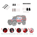 Miniatyrbild 2 av 5: Simuleringsdekor RC Modell Legering Komplett Kit För Hsp 94108 94111 1/