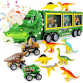 Pikkukuva 1 / 5: Dinosaurusauto lapsille 3-7 vuotta, 10 in 1 dinosauruslelu pojille ja tytöille