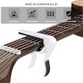 Miniatyrbild 7 av 7: Gitarr Capo Snabbväxlande Capo för 6-strängad Akustisk Gitarr Elgitarr Klassisk Gitarr Ukulele Capo (Vit) White