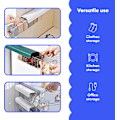 Miniatyrbild 6 av 7: Väggmonterad förvaringslåda för underkläder - Väggmonterad förvaring - Set med 3 hålfri installationsförvaringslåda - Multifunktionell