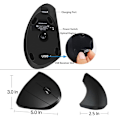 Miniatyrbillede 6 af 7: Ergonomisk mus, 2.4G optisk trådløs vertikal mus med 6 knapper - 3 justerbare DPI 800/1200/1600 til bærbar, PC, computer, desktop, notebook, osv. Charge