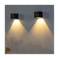 Miniatyrbilde 5 av 5: 2 stk. Solcellelampe - utendørs hage firkantet vegglampe sollyssensor