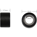 Miniatyrbilde 2 av 6: 200 stk Silikonforede Mikro Ringer Lenker Perler 4.0 mm Hårperler for Hårextensions Black