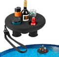 ®RisingFF Flydende Pool Kopholder | 5 Hullers Drikkebakke til Spabad | Til Pool & Strand
