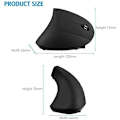 Miniatyrbillede 7 af 7: Ergonomisk mus, 2.4G optisk trådløs vertikal mus med 6 knapper - 3 justerbare DPI 800/1200/1600 til bærbar, PC, computer, desktop, notebook, osv. Charge