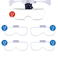 Miniatyrbillede 3 af 4: Håndfri Lup med Hovedbøjle, USB-opladning Hovedlup med LED-lys Smykker Håndværk Ur Hobby 5 Linser 1.0X 1.5X 2.0X 2.5X 3.5X