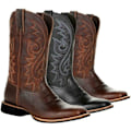 Miniatyrbilde 2 av 5: Sports Western Cowboy Boots med bred firkanttå for menn og kvinner, svart