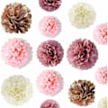 Miniatyrbild 1 av 5: Silkespappersblommor, pappersblomboll för bröllop, födelsedagsfest, babyshower, möhippa, festivaldekorationer, 20-pack