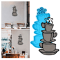 Miniatyrbild 3 av 5: Väggdekor i Resinform för Familjen, DIY-Kaffe Muggar Väggkonst Silikon M