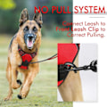 Miniatyrbilde 4 av 6: Hundesele med reflekstråd, Anti-trekk hundesele, Løping, Polstret vest, Justerbar bryststropp Svart S black S