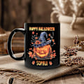 Miniatyrbild 6 av 6: Charmig Personlig Halloween Pumpa Mugg – Perfekt för den Spöklika Säsongen, Anpassad Design för Barn och Vuxna (325ml) 4