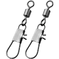 Miniatyrbild 1 av 5: Fiske Swivel Snaps Terminal Tackle 50 st, Högstyrka Roterande Swivels Clips Connector för Saltvatten Sötvatten