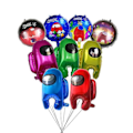 Miniatyrbild 1 av 4: 9 st Aluminiumfolie Ballonger för Among Us - Videospel Födelsedagsfest Dekorationer, Barnfesttillbehör