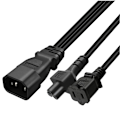 Miniatyrbillede 4 af 5: 3-benet C14 til C5+1-15r Konnektor Adapterledning Han til Hun Co