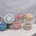 Miniatyrbillede 2 af 5: Ornament Form Sukkulent Blomsterpotte Silikoneform Spejl Resin St