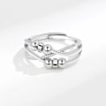 Miniatyrbillede 3 af 5: #Sølvring til kvinder mod stress, roterende angstring, justerbar#