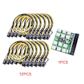 Miniatyrbillede 4 af 5: GPU Breakout Board + 12 stk. 6-pin til 8-pin kabel 20cm/50cm