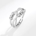 Miniatyrbillede 2 af 5: #Sølvring til kvinder mod stress, roterende angstring, justerbar#