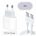 Pikkukuva 3 / 5: Puhelimen pikalaturi - Adapteri ja kaapeli 20W USB-C 2m