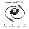 Miniatyrbild 4 av 5: PD 60W USB-C Datakabel, Snabb laddningskabel för bärbar dator med Typ C