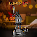 Miniatyrbild 4 av 6: Halloween Hus Byggklossar Set Jack Skellington Hus Modell Mardröm Före Jul Kreativ Scen Visning för Pojkar Flickor Gåvor