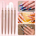 Miniatyrbillede 5 af 8: 5 stk. Nail Art Liner Pensler, Maleri Nail Art Pensler til Lange Linjer, Detaljer, Fin Tegning Nail Dotting Tegneværktøj Sæt 7mm/9mm/11mm/15mm/25mm
