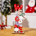 Miniatyrbillede 2 af 5: Juledekoration Nordisk træ ansigtsløs gammel mand malede bogstaver DIY ornamenter Jule nisse ornamenter WELCOM