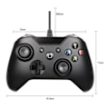 Miniatyrbilde 4 av 5: Kablet kontroller for Xbox One, USB-kontroller, Xbox One, Xbo Svart 2 Black 2