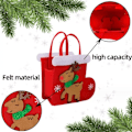 Miniatyrbild 5 av 6: Filt Julkasse Jultomte Äppelpåse Julgransprydnad Cartoon Älg Godispåse Santa Claus