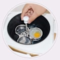 Miniatyrbilde 2 av 5: Eggekoker i rustfritt stål, enkel å bruke, rask tilberedning, praktisk og populær, sterk og holdbarAA
