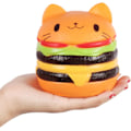 Miniatyrbillede 1 af 5: 4,5 tommer Klemme Legetøj Langsomt Stigende Kat Hamburger Brød Samling Gave Legetøj Hamburger
